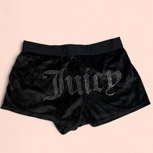 Vintage Black velvet Juicy Couture shorts